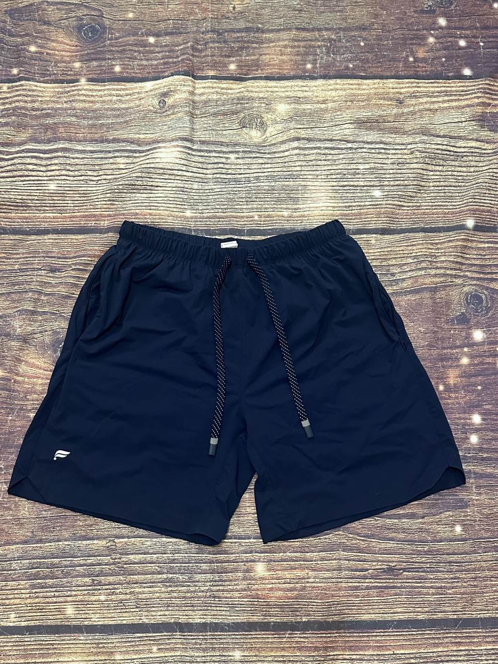 Mens Fabletics The One Short lined 7in in Deep Navy. EUC. Large.
